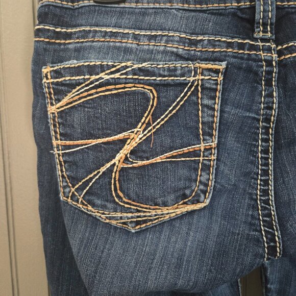 Silver Tuesday Bootcut Women's Distressed Blue Jeans Size 27x33 - Picture 9 of 16